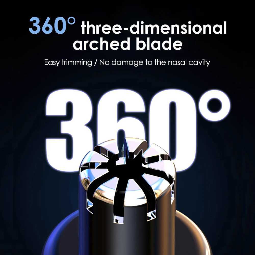 Electric Nose Hair Trimmer Painless Nose Hair Clipper USB Charging DualEdge Blades Portable LCD Display Men Mini Nose Hair Trim M251030