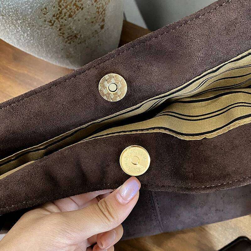 Designer bag 52 Women Faux Suede Hobo Shoulder Large Capacity Bucket Bag Handbag Fall Winter Top-Handle Bags Vintage Underarm Pouch