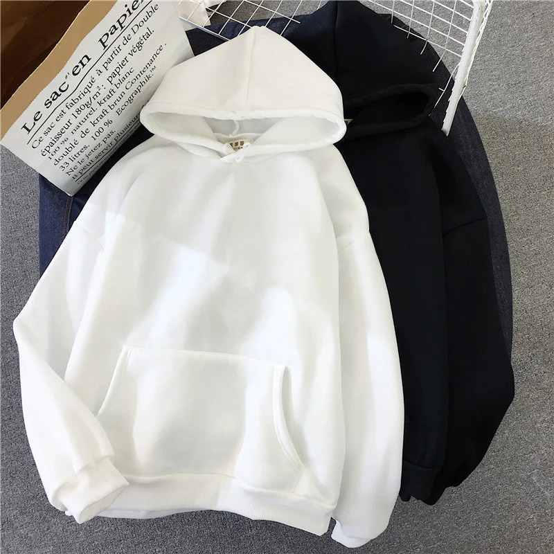 Autumn Casual Womens Solid Hoodie Comfortable Strecth Sweatshirts Loose Pocket Warm Clothes Fashion Street Female Pullovers 251030