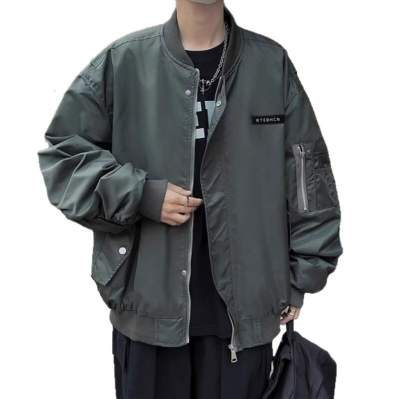 Trendy Brand Pilot Jacket For Men Spring And Autumn New Loose Casual Versatile Baseball Stand Designer Coat Collar Workwear Jacket