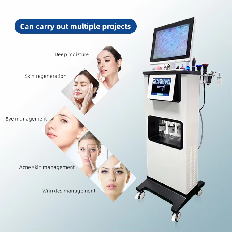 11 in 1 Microdermabrasion Facial Deep Cleansing Water Aqua Peeling Hydra Dermabrasion Machine with Skin Scalp Analyzer