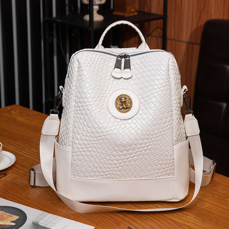 2025 New Backpack High-End Korean Style Fashion Soft Leather Trendy Women's Large Capacity Bag