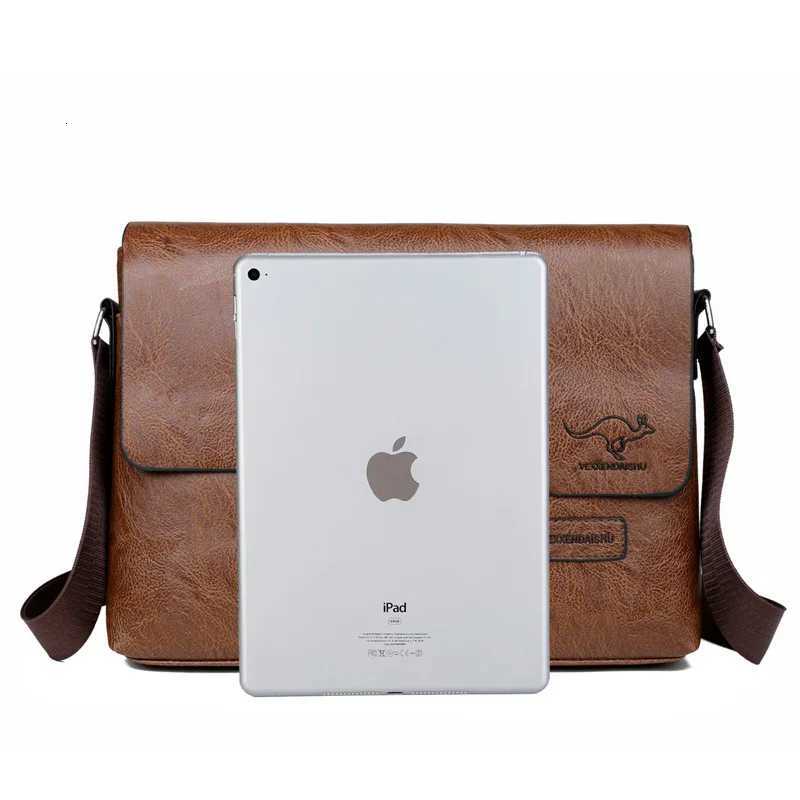 Fashion Business Shoder Bag For IPAD PU Leather Business Handbag Men Messenger Bag Large Side Sling Bag Fi Man Crossbody Bag Y251121