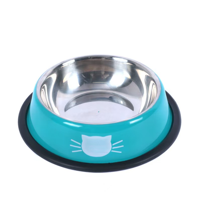 H1200 Stainless steel pet bowl with anti-tipping design, wholesale and customizable.