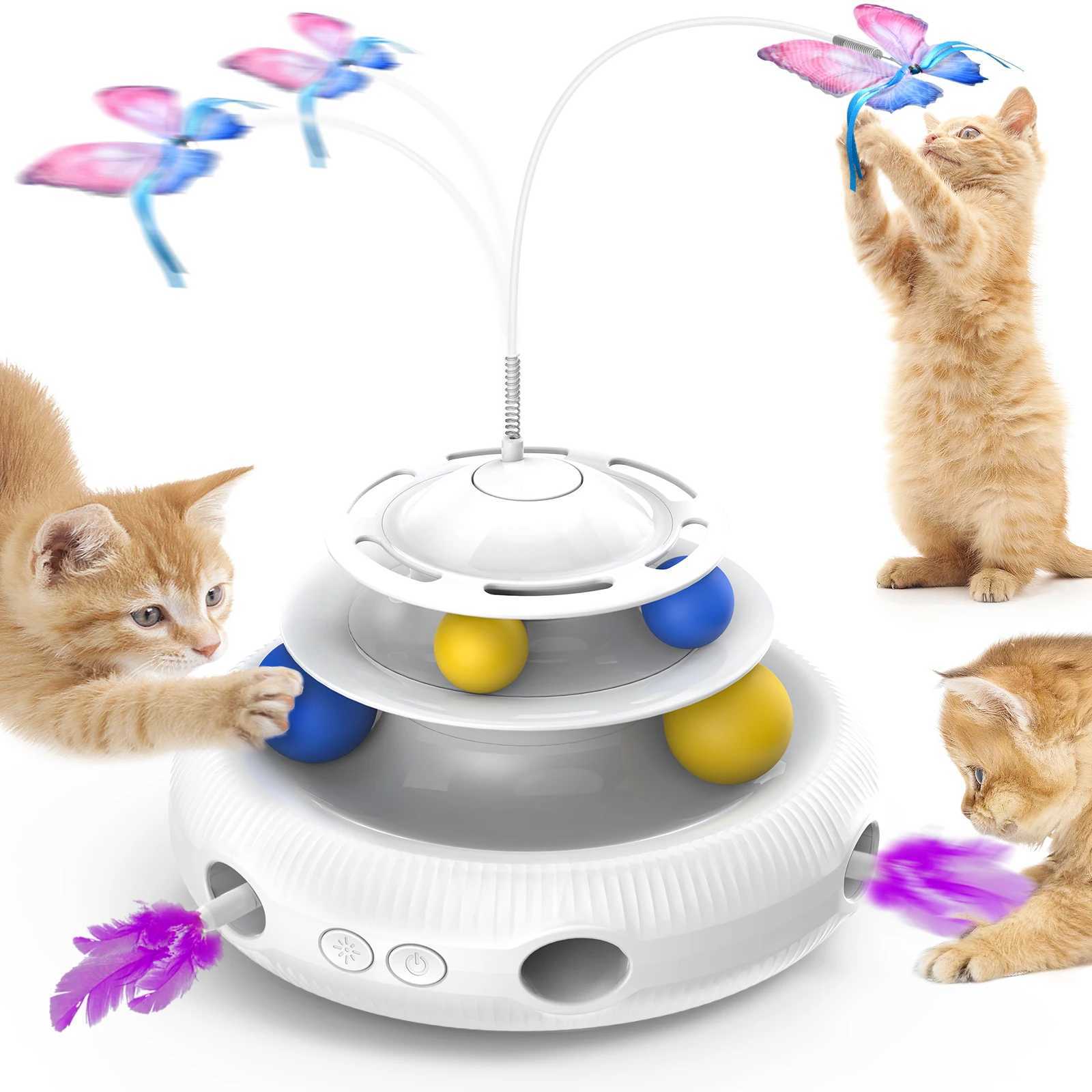 Chargeable Cat Laser Interactive Indoor Cat Pet Toys Automatic USB Cat Teaser Pet Toys Smart Cat Feather S251029{category}