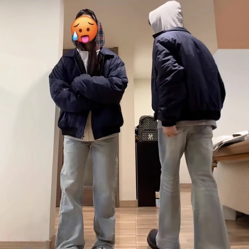 Navy Blue Flight Jacket For Men And Women Spring And Autumn American Style Trendy Brand Designer Jacket Couple Jacket Workwear Turn-down Collar Baseba