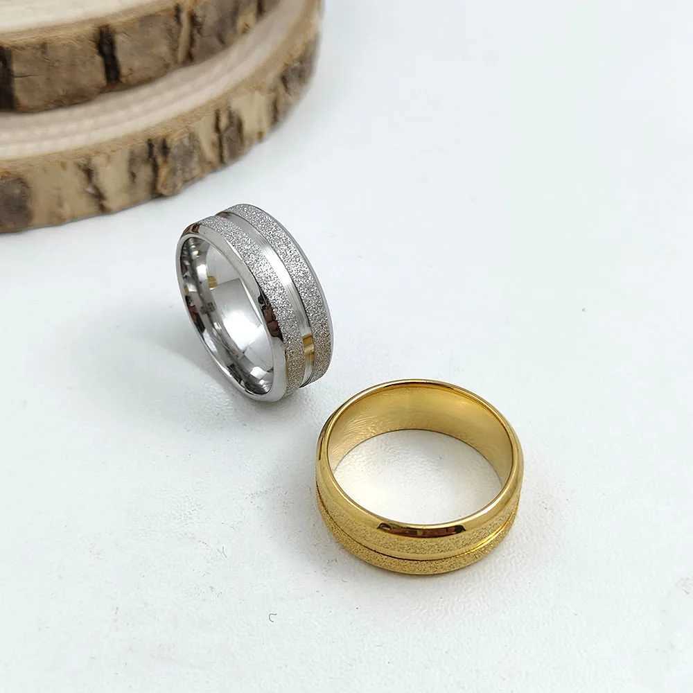 Simple plain matte lines Light luxury niche daily commuting Versatile ring Wedding party gift High quality waterproofW251030