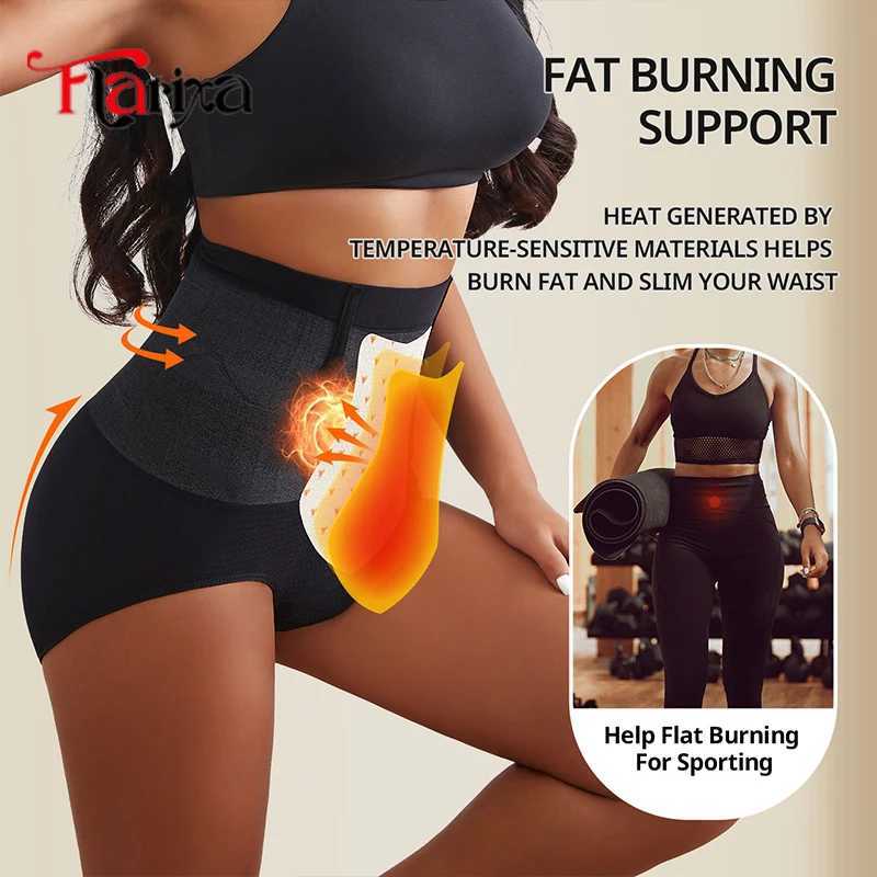 Flarixa Seamless Tummy Control Panties Women High Waist Briefs Thermal Fat Burning Underwear Slimming Belly Shaper Hip Lift Pant L251030