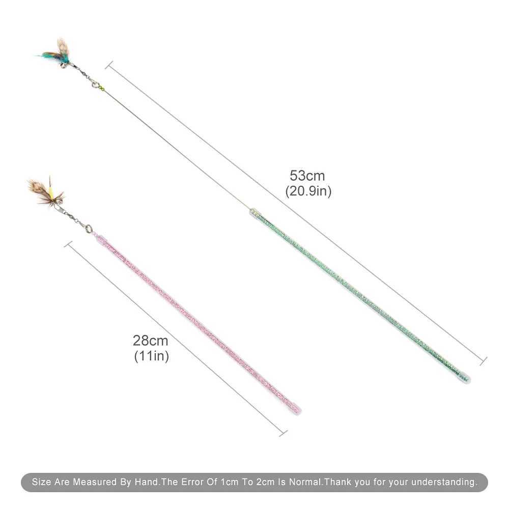 10pcs5pcs Wholesale Cat Teaser Bug Funny Cat Stick Toy Feather Rod Pet Toy S251029{category}