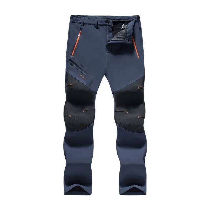 Outdoor Winter Fleece Hiking Men Sports Softshell Pants Waterproof Thermal Mountain Camping Trekking Ski Trousers