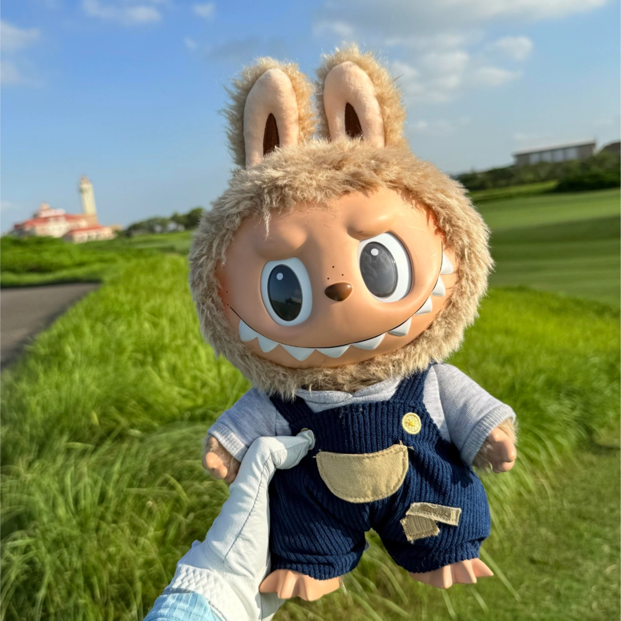 With Original Box 38Cm Big Labubu Doll Vans Jump For Joy Fall In Wild Let's Checkmate Dress Be Latte Time To Chill Mokoko Pronounce Plush Toy For