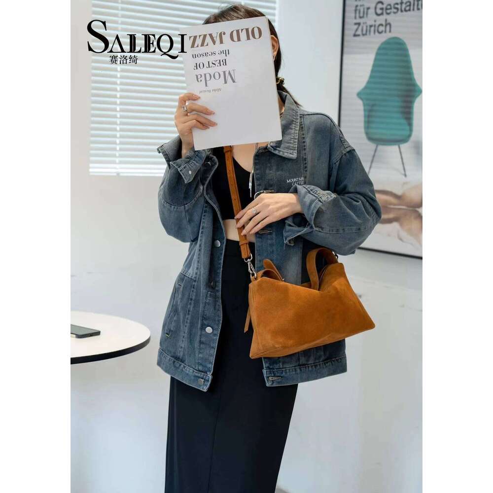 Suede Cow Leather Fashion Women's Big Boston Tote Bag Ladies Soft Matte Designer Cowhide Handbag Shoulder Crossbody Bags Female