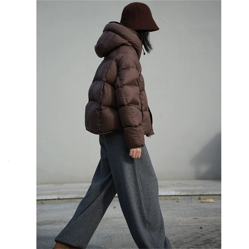 Down Jacket Women Parkas Winter Short Hooded Warm Cotton Padded Coat Female Fashion Outerwear Korean Thick Overcoat Top 251029