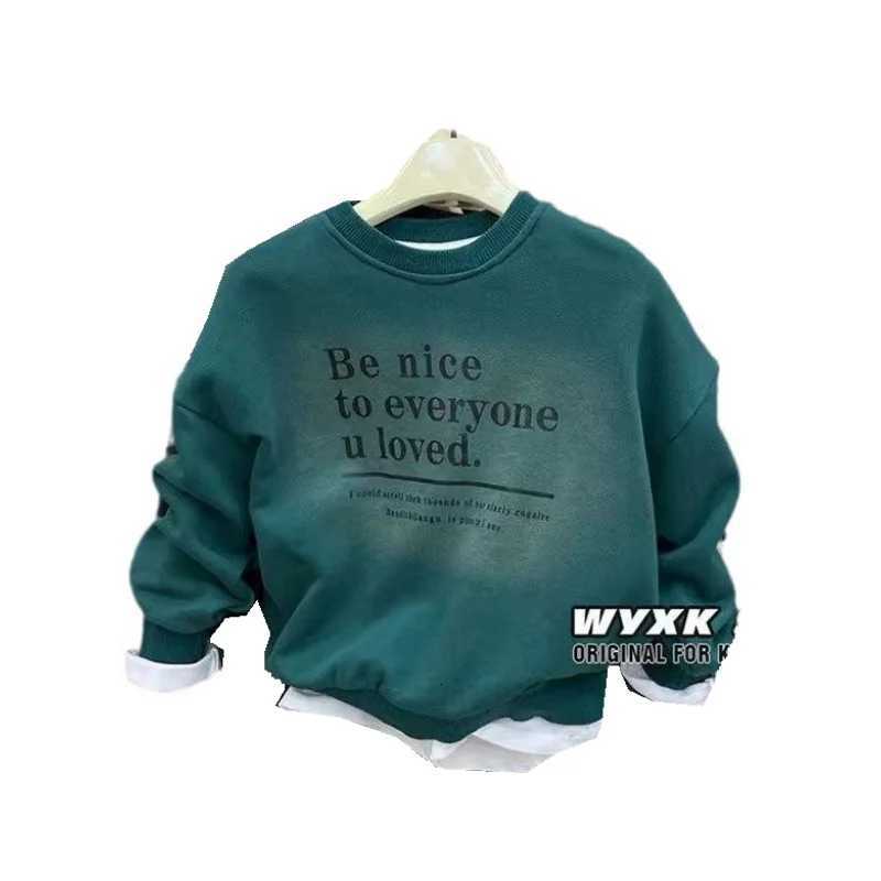 Boys Hoodies Sweatshirts CottonTops Outwear 2024 Simple Spring Autumn Kids Sport Uniforms Childrens ClothingT251030