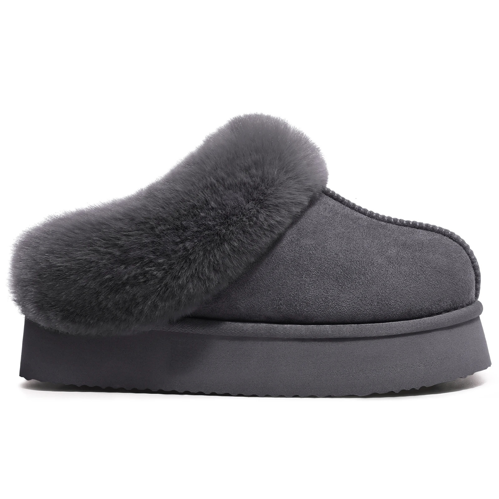 Bebealy Warm Womens Slipper Winter Memory Foam Fluffy Slippers Quality Slipon House Suede Slippers Fur Lined AntiSkid Slippers251029