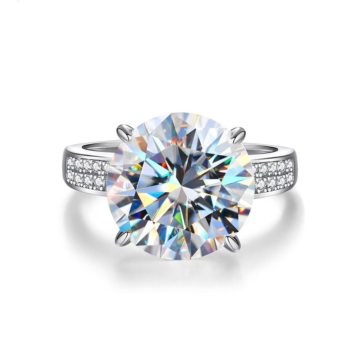 5CT Large Diamond Jewelry Ring Moissanite Solitaire Ring 925 Sterling Silver Diamond Engagement Rings for Women Fine Jewelry