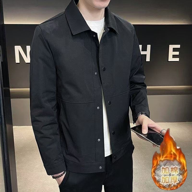 Spring And Designer Coat Autumn Turn-down Collar Jacket Simple Solid Color Office Trendy Casual Youth Coat Top