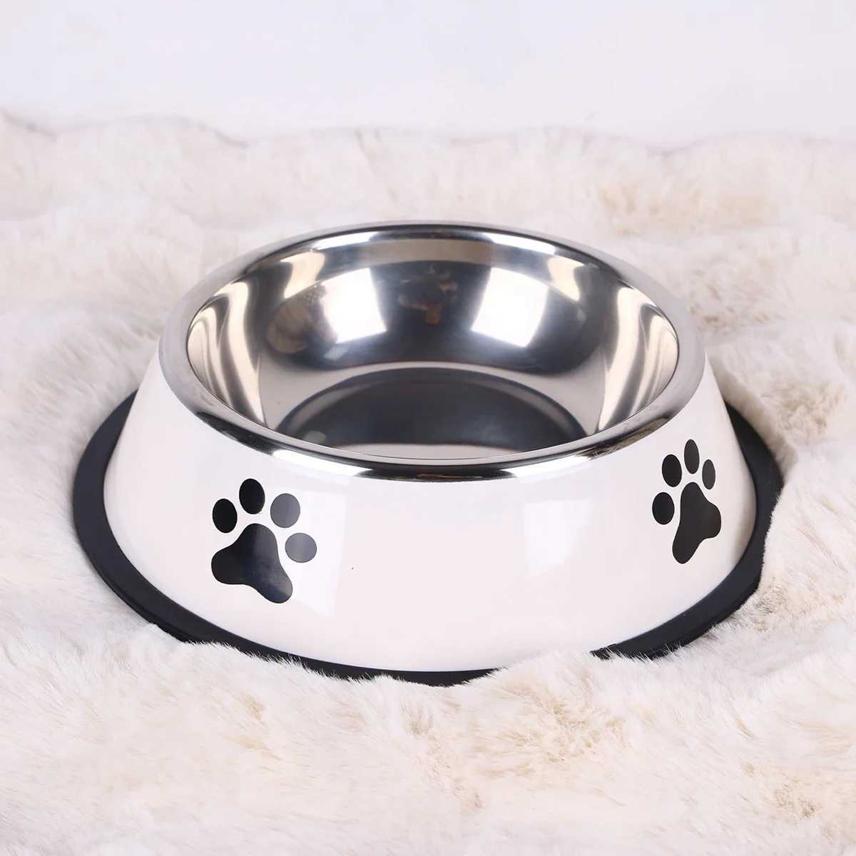 Stainless Steel Pet Bowl Cat Dog Food Bowl MultiSpecification Antifall Food Bowl Food Bowl Feeding Pet Supplies 16 To 22 Cm J251113