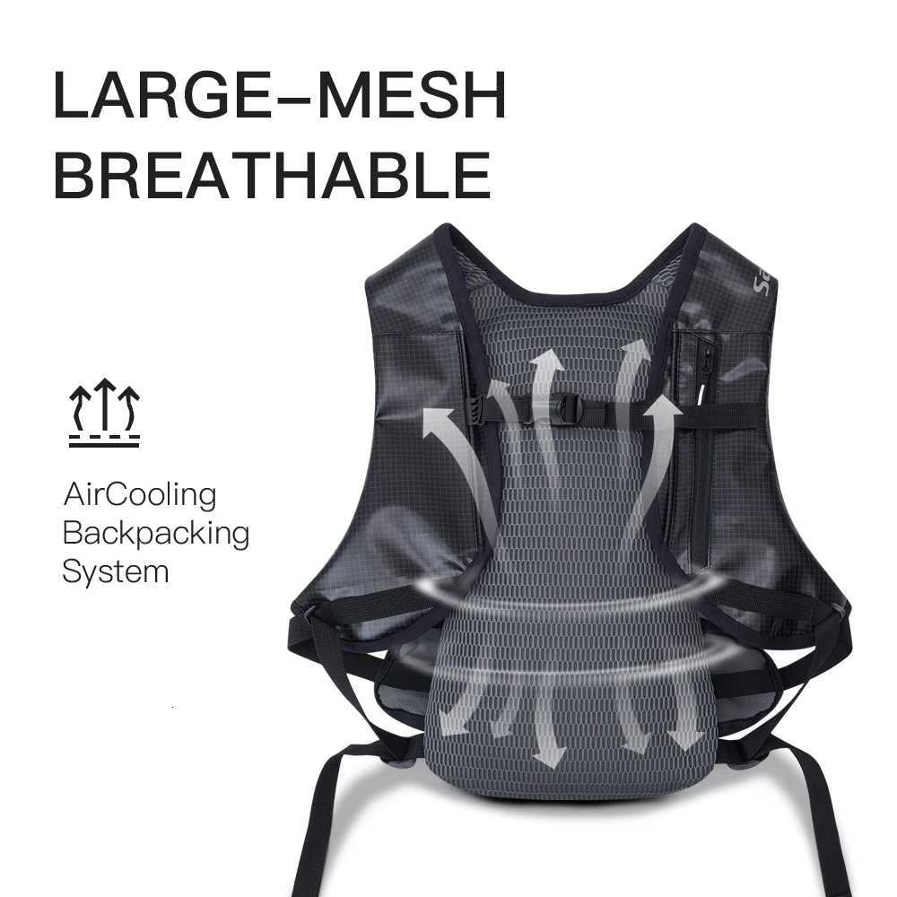 Santic Cycling Backpack Waterproof Road Bike Outdoor Lightweight Cycling Backpack Reflective Safety Multi Bag Storage TZ25P227H H251029