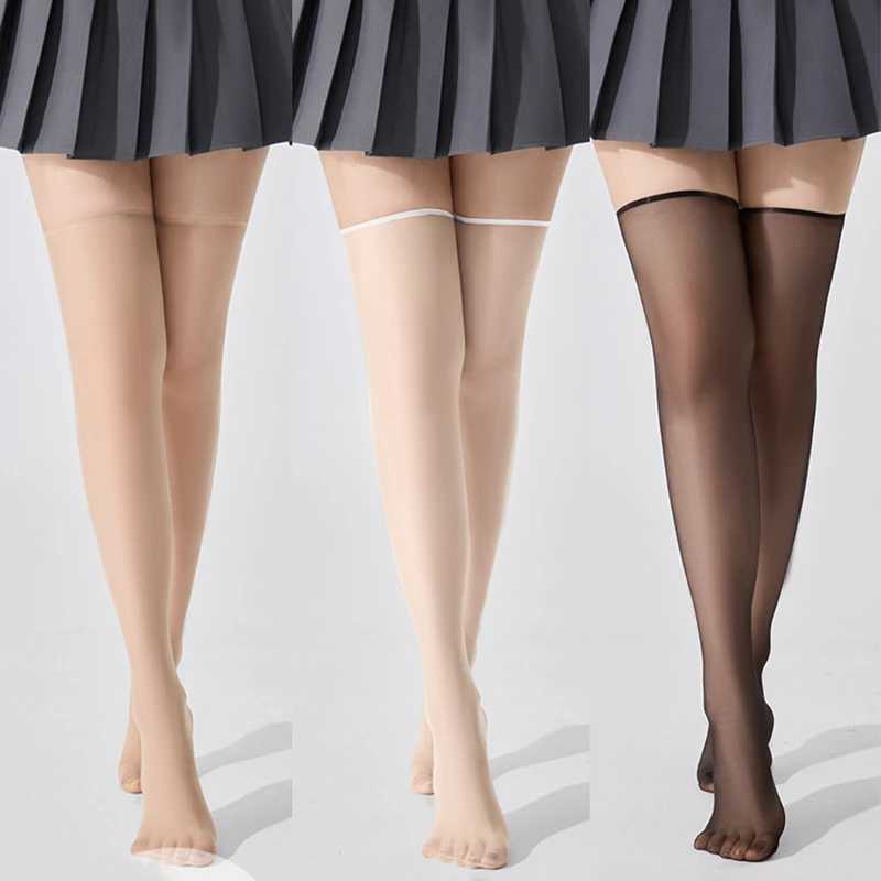 15D Slim Fit Sheer Nylon Stockings Sets Summer UltraThin Breathable Invisible Over Knee Socks High Translucent Thigh Socks R251030