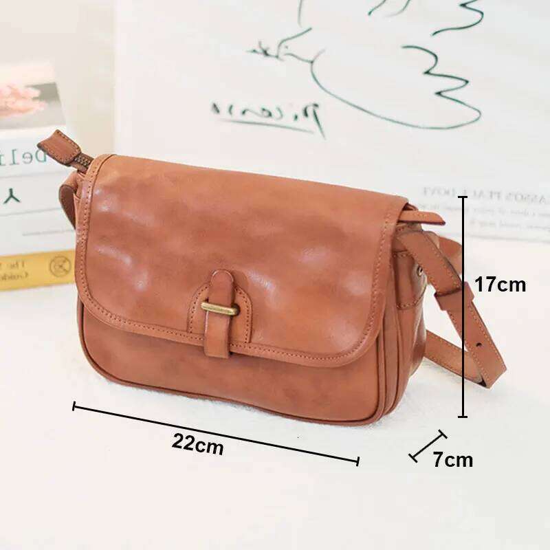Women's 2025 New Vintage Women Genuine Leather Shoulder Bag High Quality Cowhide Crossbody Messenger Bags
