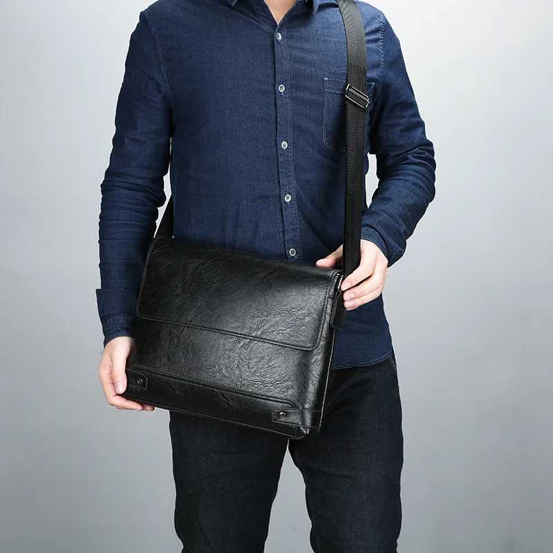 Shoder bag mens crossbody bag business bag large capacity for business trips and work Y251011