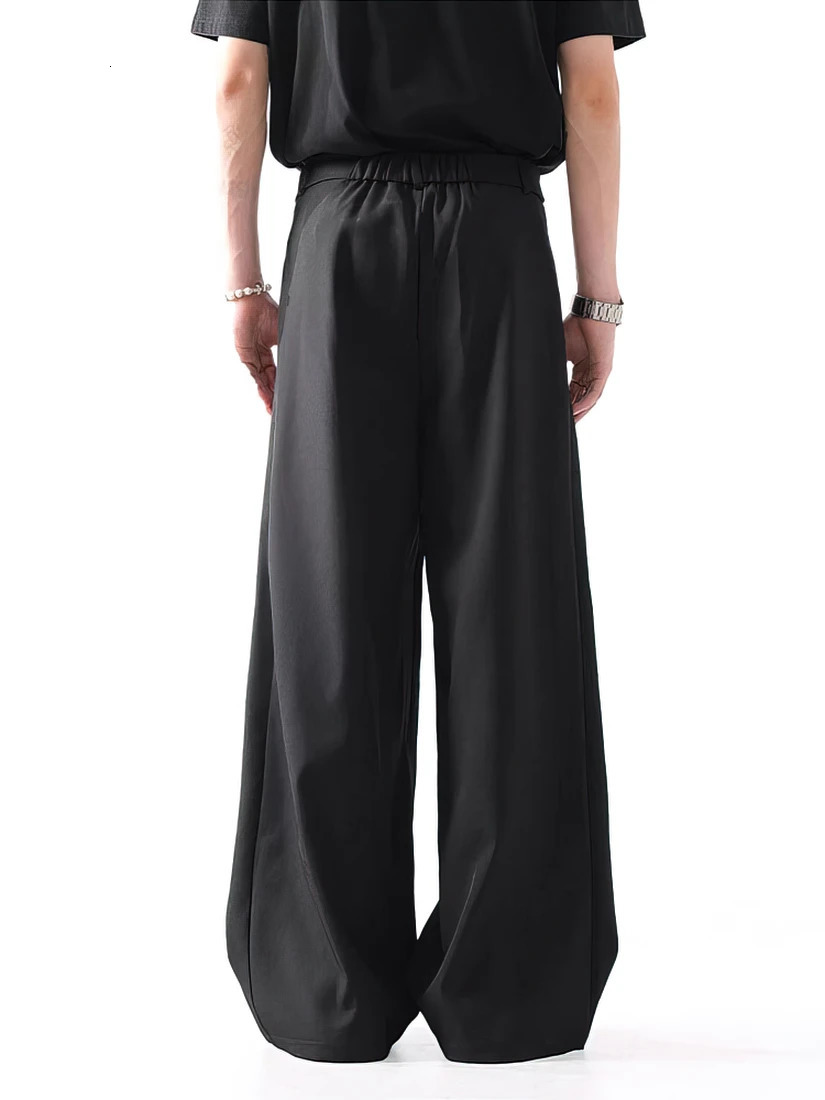 Black Baggy Pants Men Casual Wide leg Work wear Straight Trousers Male Drape Loose Cool Cargo Pants 251028