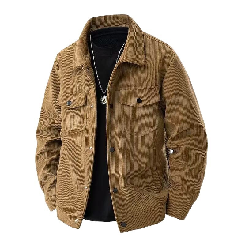 Spring And Autumn Designer Coat Men's Turn-down Collar Workwear Trendy Jacket New Casual Loose Trendy Versatile Outerwear