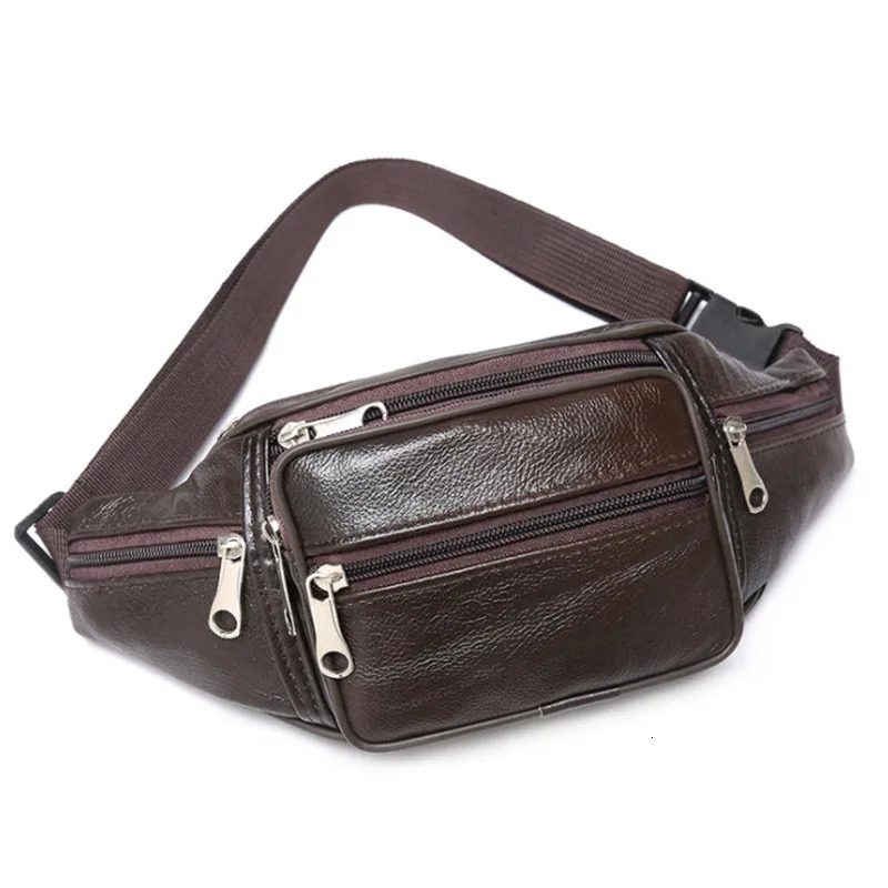 Mens Waist Pack PU Leather Bag Waist Belt Bag Male Artificial Leather Fanny Pack Fashion Small Shoulder Bags For Men 251030