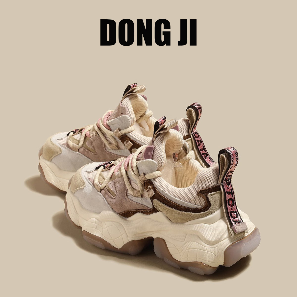 Leather heightening daddy shoes women's spring new versatile shoes women's casual platform sneakers comfortable trendy2025