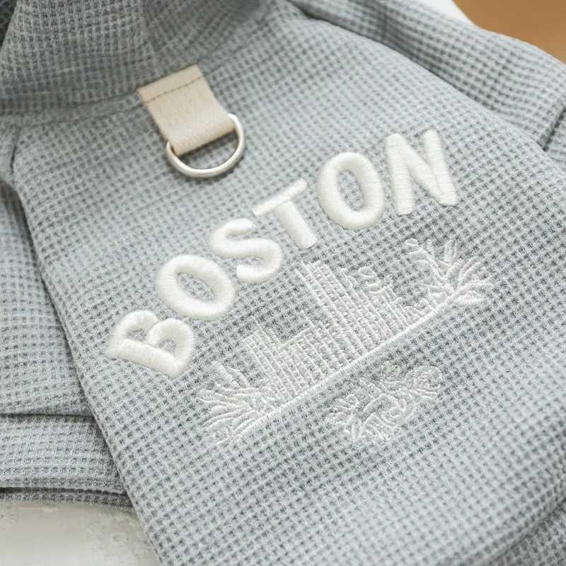 Cozy Letter Dog Hoodies Boston Breathable Pet Hat Coat Handsome Dog Clothes Cute Puppy Sweatshirt Pet Clothes Home Accessories C251030