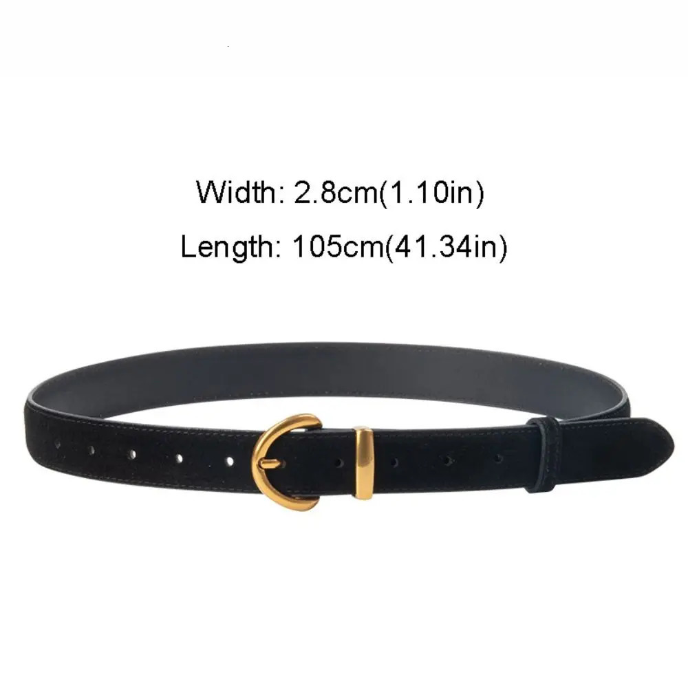 Women Suede Leather Belt Casual Versatile Business Waist Strap Trendy Pin Buckle Waistband 251024CJ