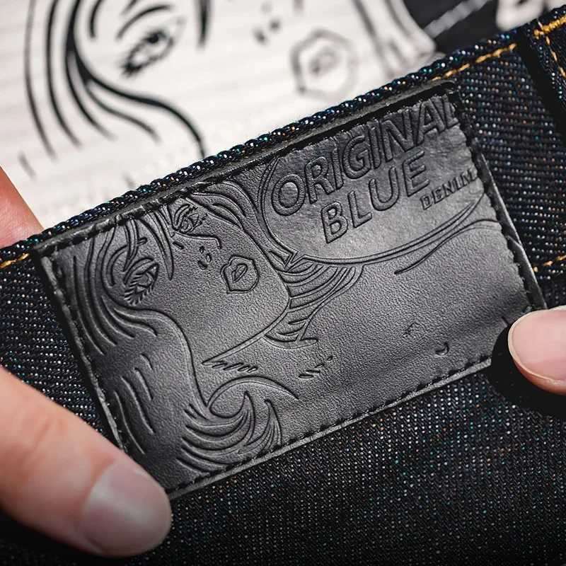 Maden Vintage 135OZ Selvedge Raw Denim Jeans Cotton Straight Denim Pants Mens Heavyweight Blue Zip Fly with Pockets Trousers J251030