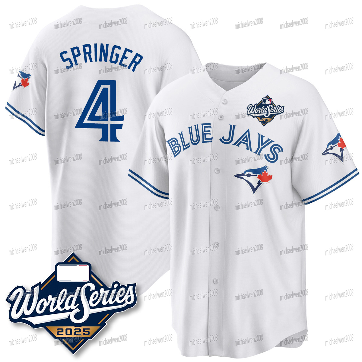 27 Vladimir Guerrero Jr. 2025 World Series Blue Jays Jerseys Trey Yesavage Bo Bichette George Springer Daulton Varsho Max Scherzer Jose Berrios Alejan