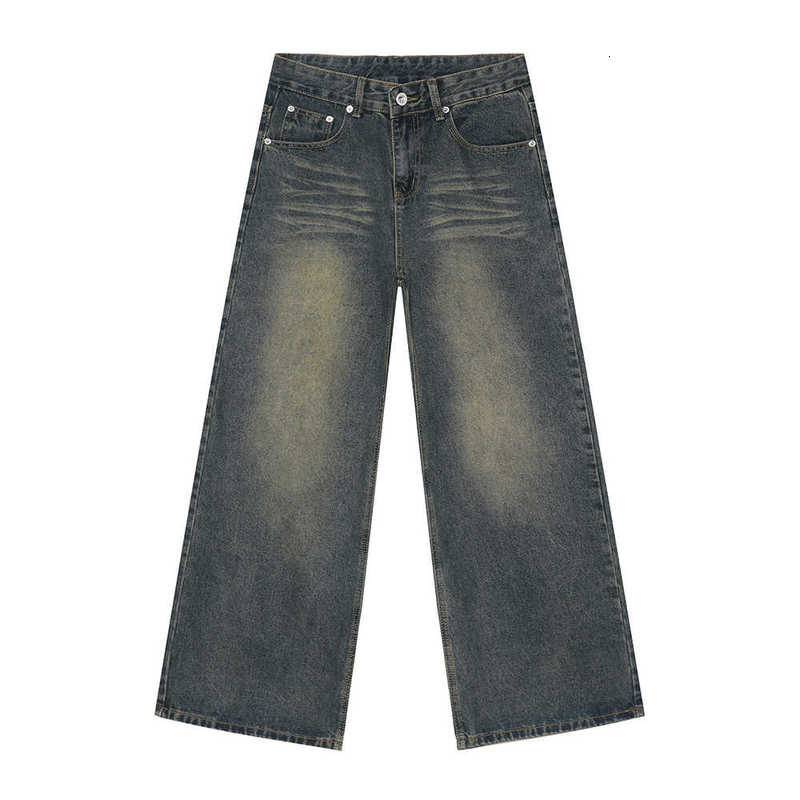 Men's Jeans Man Clothing | Autumn New American Style Vibe Texture Distressed Straight Loose Jeans