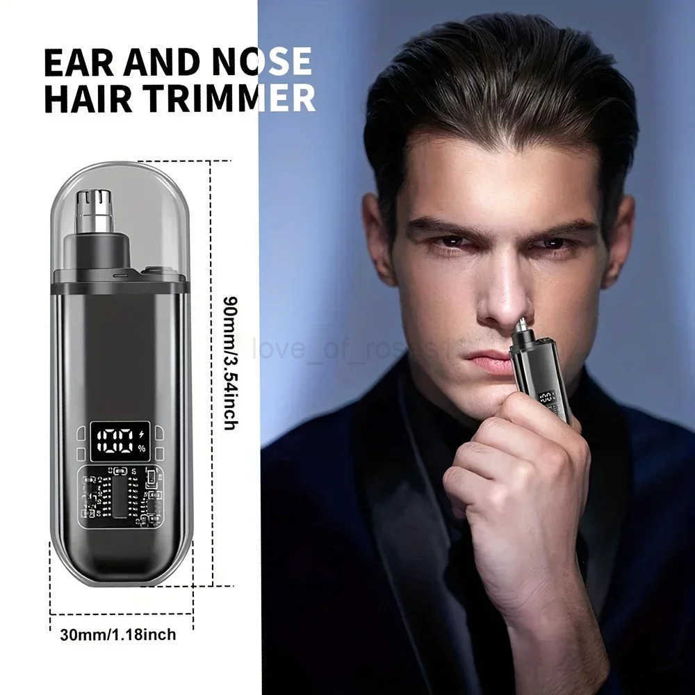 Mens Electric Nose Ear Hair Trimmer USB Rechargeable Clipper Portable Mini Fast Charging Grooming Tool Z251030