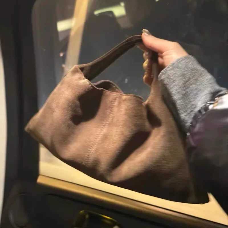 Designer bag Solid Color High Capacity Bost Luxury Shoder Bags For Wen Soft Matte Suede Leather Simple Fi Tote Bolsas Femini Y251029