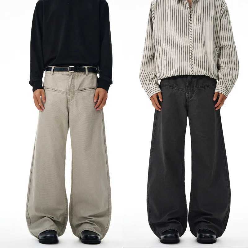 2025 autumn and winter casual pants mens and womens straight tube loose fitting trendy street Japanese style jeans J251030