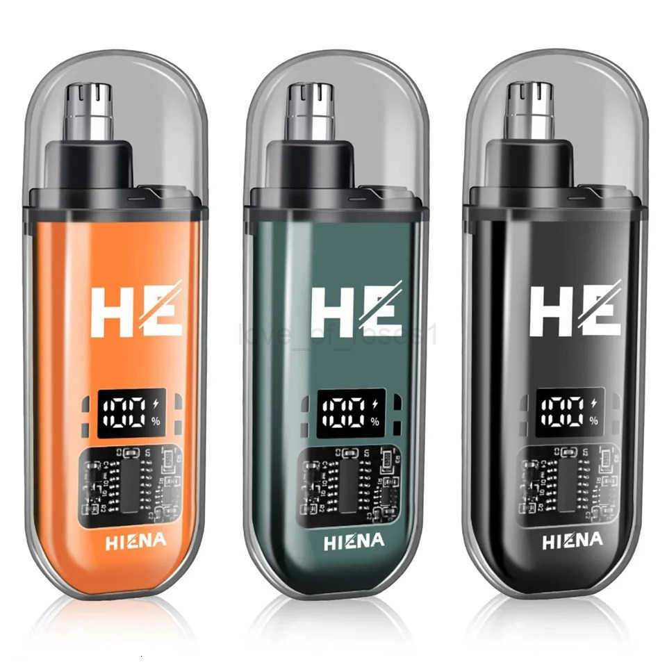 Home Electric Nose Hair Trimmer Washable USB Rechargeable Mini Nose Hair Groomer with Digital Display Unisex Z251030
