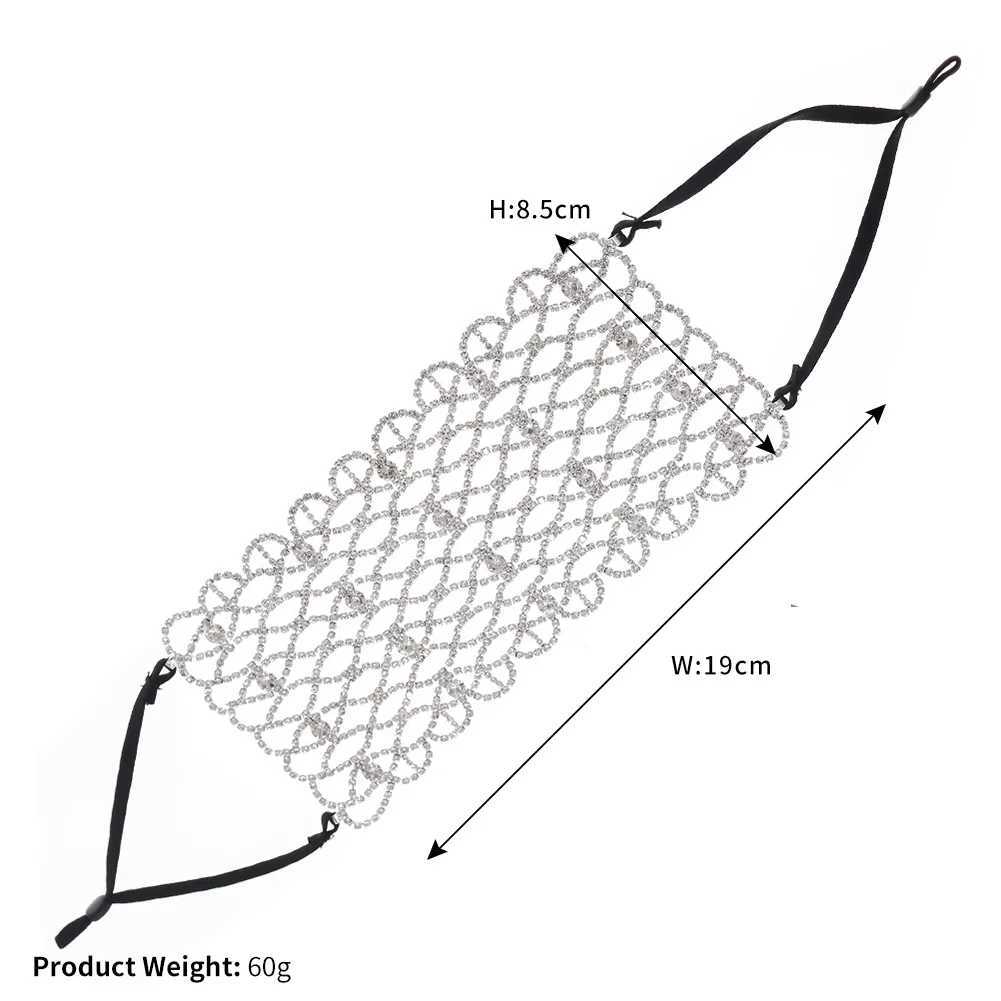 Fishnet Breathable Rhinestone Mask Halloween Mask Fashion Dress Up Everyday Jewelry Accessories Personalized MouthpieceW251029