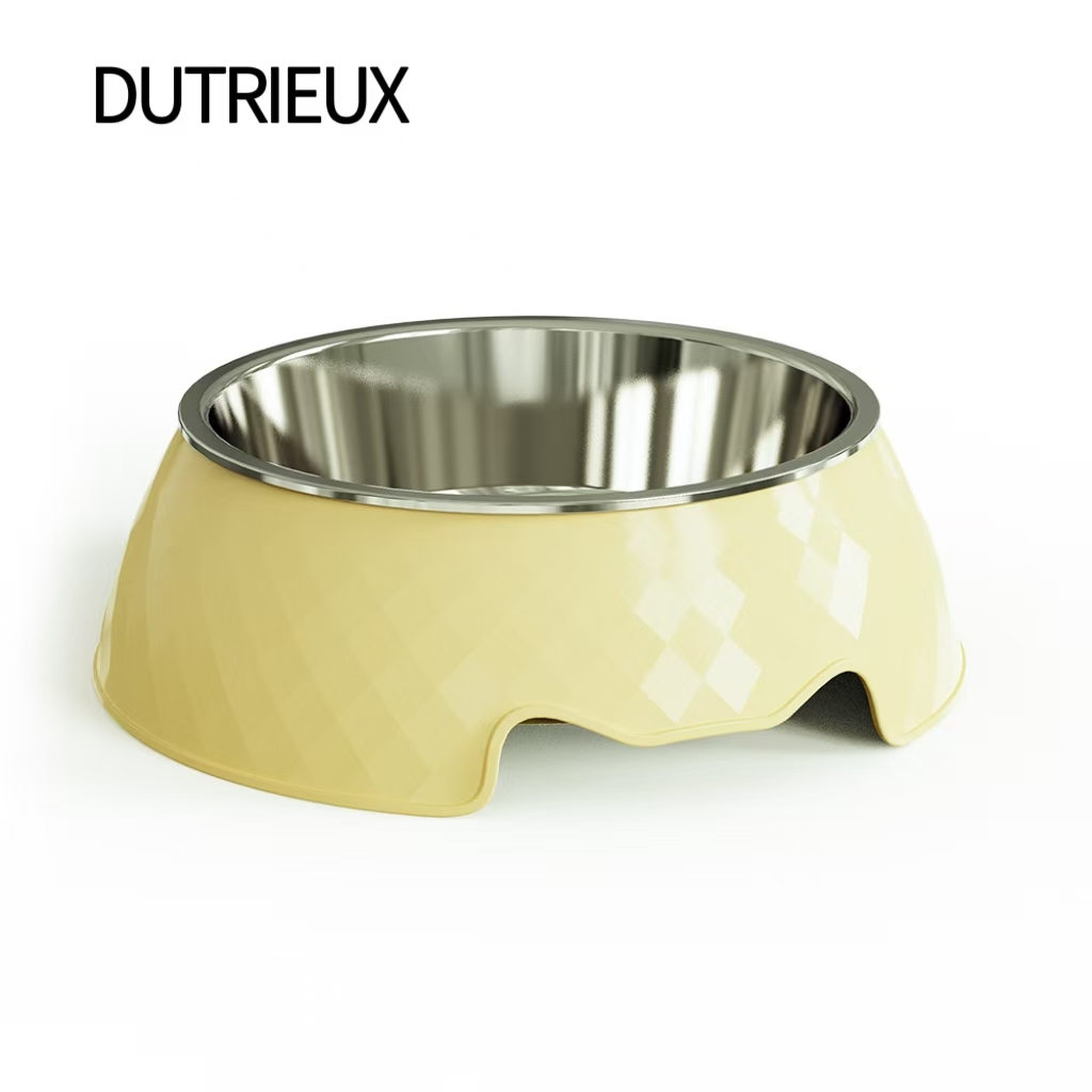 H1189 Stainless steel non-slip pet bowl, anti-tipping food bowl, OEM customization available.