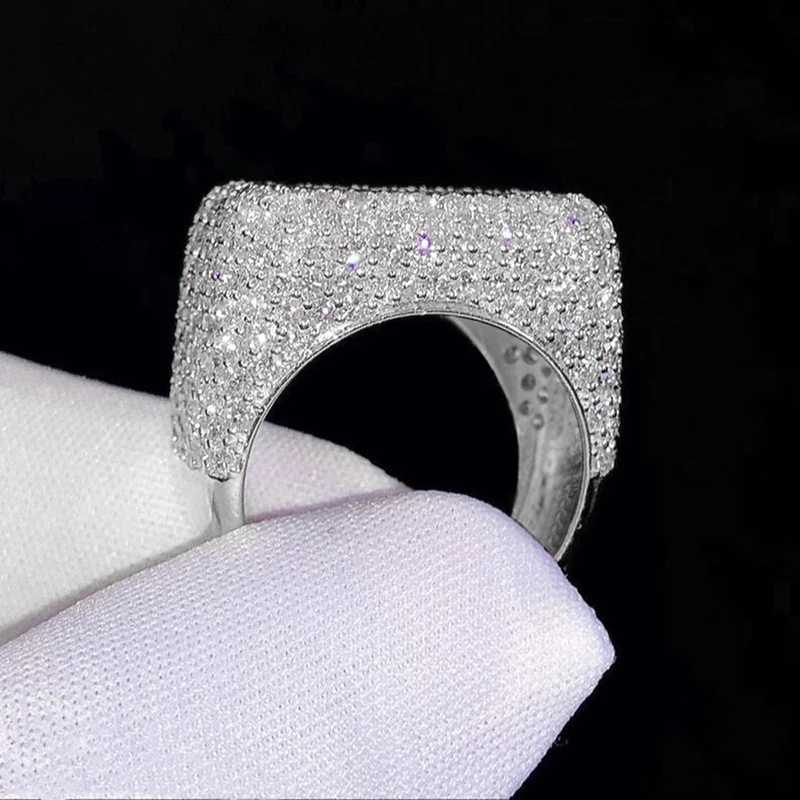 Huitan Geometric Square Shaped Cubic Zirconia Women Rings for Wedding Engagement Band Accessories Sparkling Trendy JewelryW251030