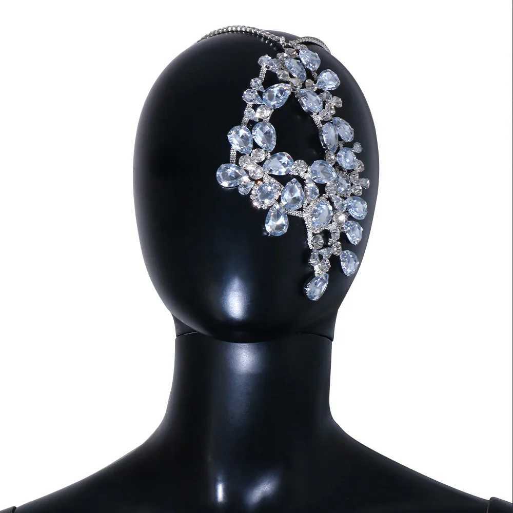Masquerade Mask Half Face Women Luxury Dance Accessories Venice Mysterious Crystal Face Jewelry Performance Prom Decor HalloweenW251029