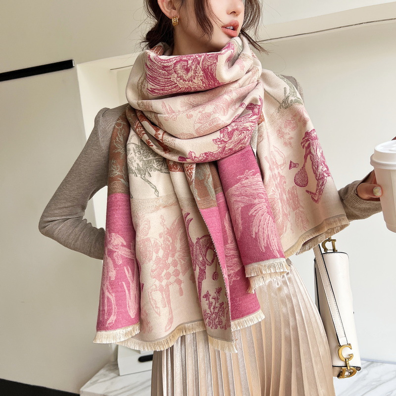 Ladies Autumn And Winter Warm Scarf Artistic And Trendy Accessory Shawl Scarf Very Suitable For Daily Travel Scarf