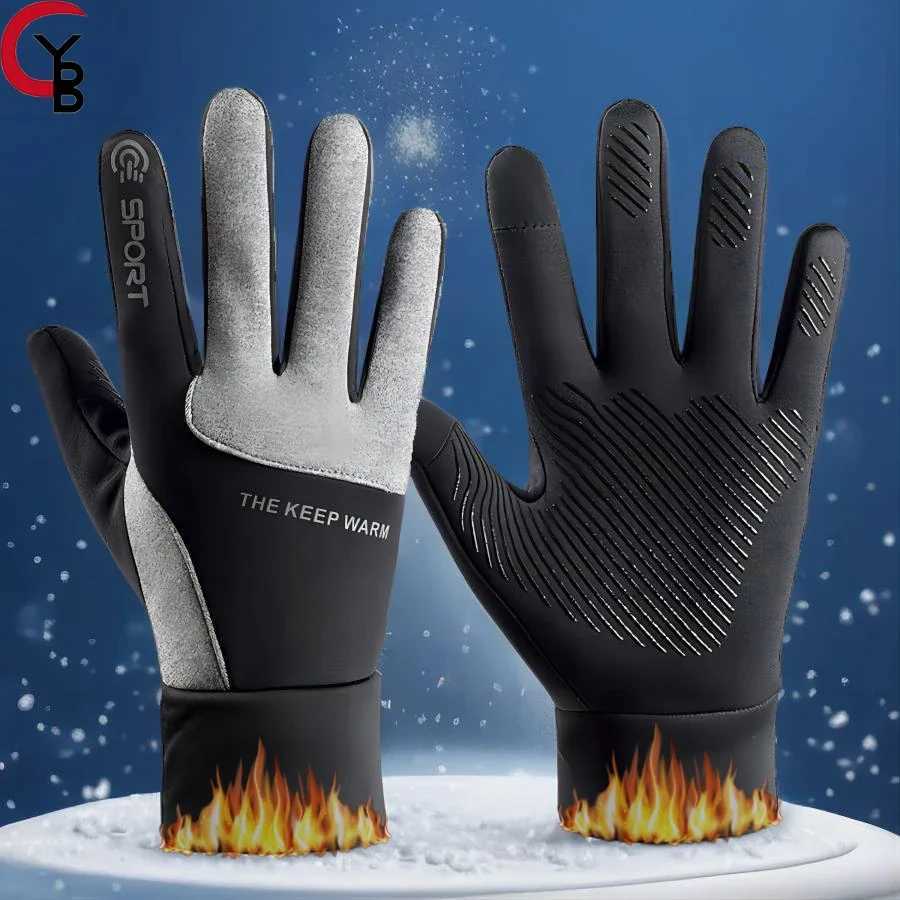 YANBIGUO Thermal Winter GlovesTouch Screen Cycling GlovesWaterproof Windproof Anti Slip Hands Warm for Hiking Driving Running J251029