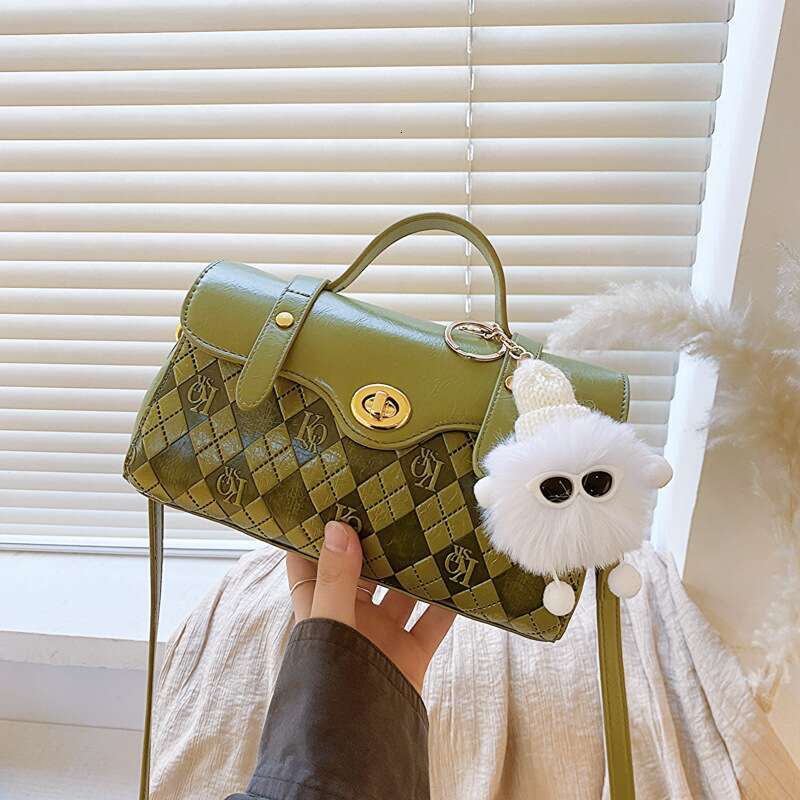 Niche Design This Year's Popular Underarm Bag Women's 2023 Summer New Portable Plaid One-Shoulder Messenger Small Square Bag