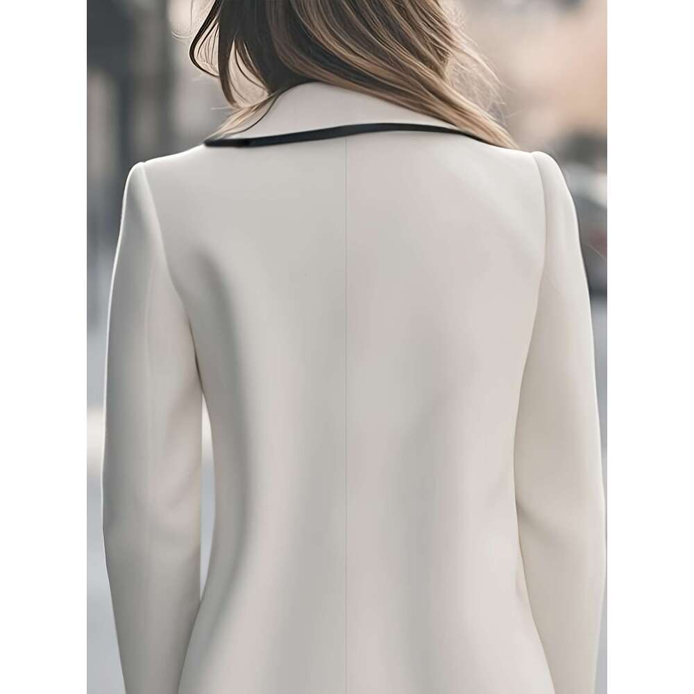 Women S Elegant Heavyweight Tweed Coat Winter Formal Casual Structured H Silhouette Long Jacket For Cold Weather Non Stretch Outerwear Hand Wash Dry C