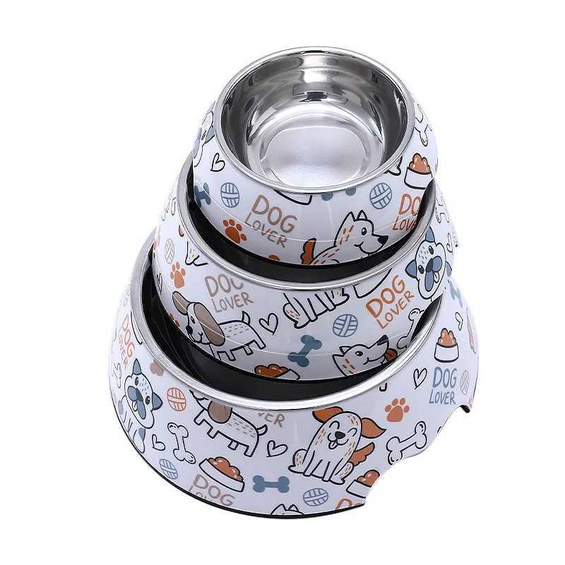 HOOPET Stainless Steel Pet Bowl Cat Feeder Drinker Supplies Kitten Puppy Food Feeding Water Drinking Bowls Pet Accessories J251113