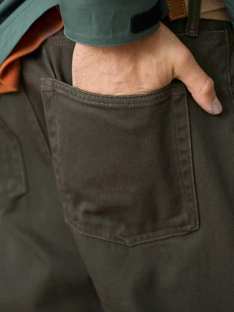 SIMWOOD 2025 Autumn New Loose Relax 113oz Washed Vintage Jeans Men Plus Size Denim Trousers J2510301