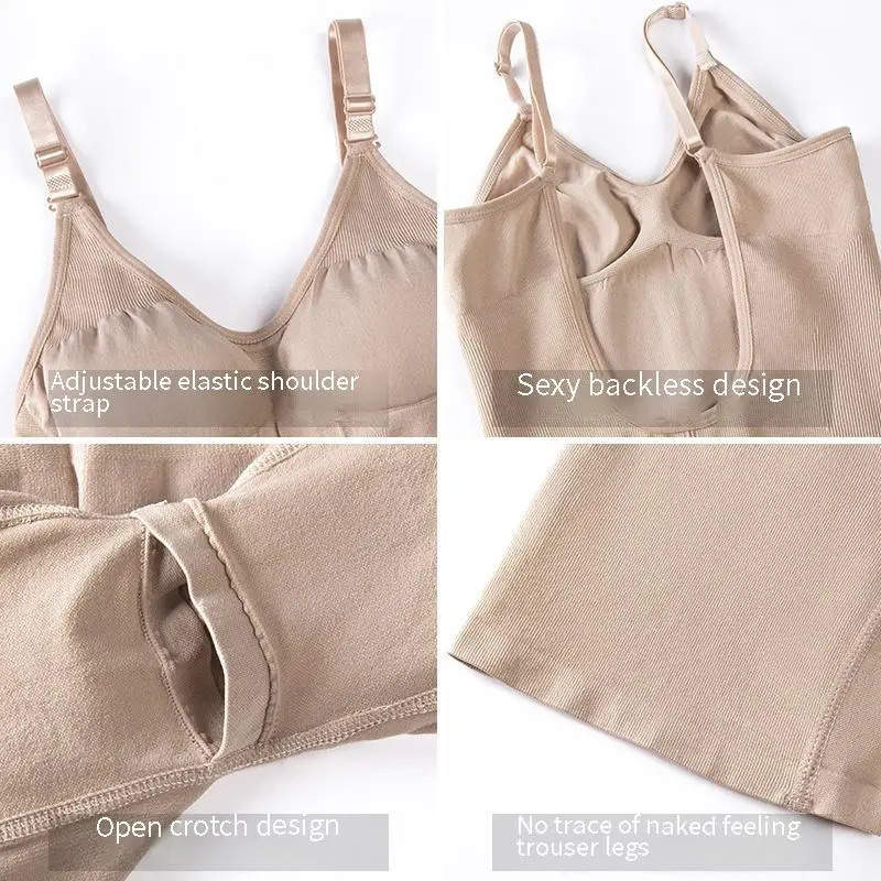 Women Seamless Low Back Bodysuit Shapewear Waist Trainer Body Shaper Fajas Colombianas Open Crotch Slimming Underwear Corset 251030